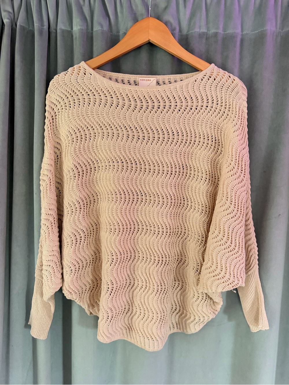 Kerisma Cream Open-Weave Boatneck Sweater